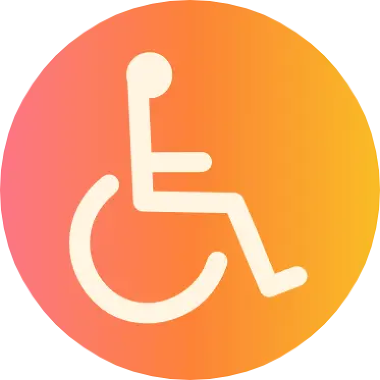 a disability sign of a person in a wheelchair