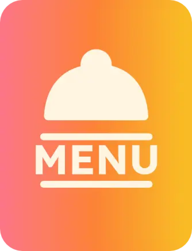 a decorative menu to represent the catering sector